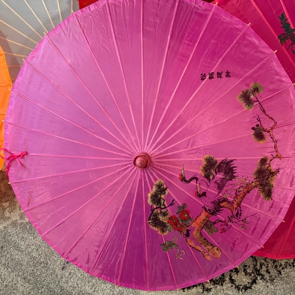 Nice Floral Decorative Japanese Photoshoot Sun Umbrellas - Multicolor Set of 10.